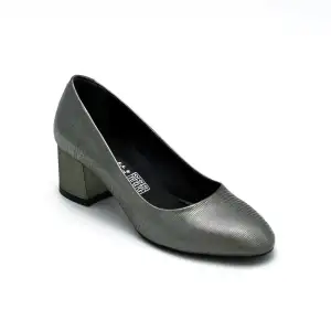 1220 CGO Klasik Bayan Ayakkabı Platin Çizgili Rugan