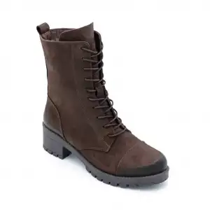 304 FMS Hakiki Deri Bayan Postal Kahve Nubuk