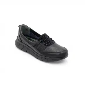 8278 Pepita Hakiki Deri Comford Bayan Ayakkabı Siyah