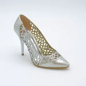 5180 Abiye Bayan Ayakkabı Gümüş Stiletto