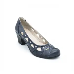 2640 Klasik Bayan Ayakkabı Lacivert 6 cm