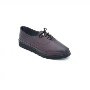 1002 Hakiki Deri Bayan Ayakkabı Bordo