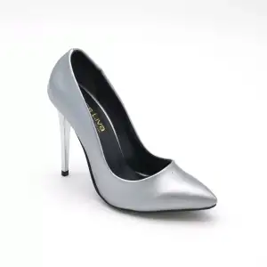 191016 Klasik Bayan Ayakkabı Stiletto Gümüş
