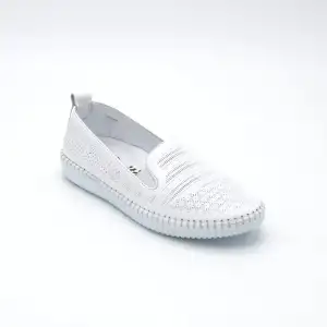 7232 Pepita Hakiki Deri Comford Bayan Ayakkabı Beyaz