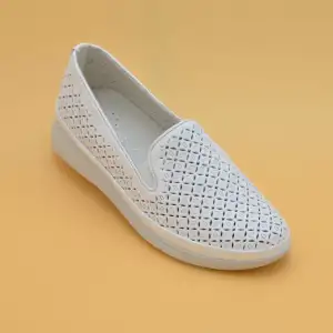 45015 GLA Hakiki Deri Günlük Bayan Ayakkabı Beyaz