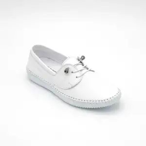 7351 Pepita Hakiki Deri Comford Bayan Ayakkabı Beyaz