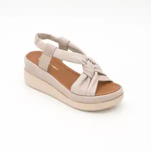 118 PKR Hakiki Deri Bayan Sandalet Nude