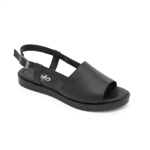 561 BLL Hakiki Deri Bayan Sandalet Siyah