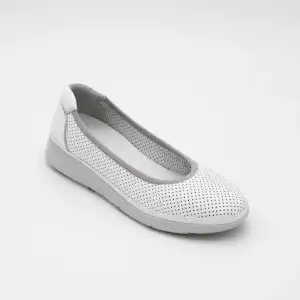 628 Ola Hakiki Deri Bayan Babet Beyaz