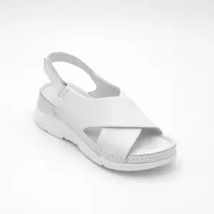 900 PKR Hakiki Deri Bayan Sandalet Beyaz