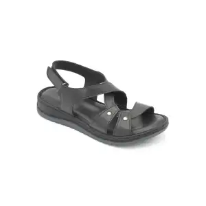 208 ASY Hakiki Deri Bayan Sandalet Siyah