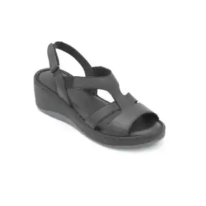 710 ASY Hakiki Deri Bayan Sandalet Siyah