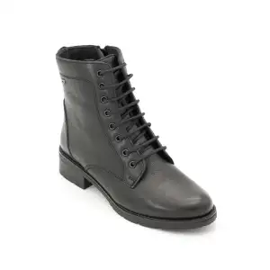 5960 SRK Hakiki Deri Bayan Bot Siyah