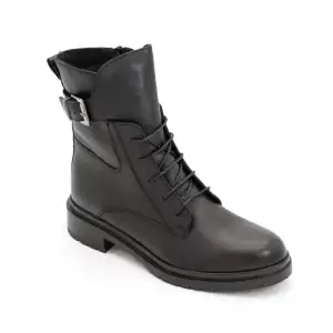 7211 SRK Hakiki Deri Bayan Bot Siyah