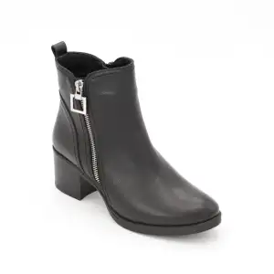 92163 SRK Hakiki Deri Bayan Bot Siyah