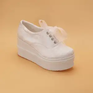 Gelin Ayakkabı 8 cm Güpürlü