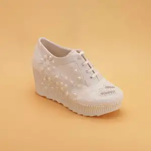 Tank Topuk Gelin Ayakkabısı Kalp 7 Cm