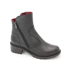 006 Ola Hakiki Deri Bayan Bot Siyah