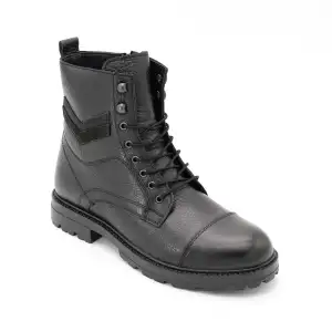 4307 Pepita Hakiki Deri Erkek Postal Siyah