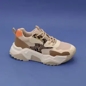 SMS 65134  Bayan Spor Ayakkabı Bej Multi