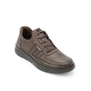 5378 Pepita Hakiki Deri Kışlık Erkek Ayakkabı Kahve