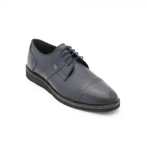 011 ANT Hakiki Deri Erkek Ayakkabı Lacivert