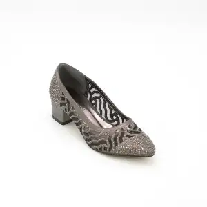 GRB Klasik Bayan Ayakkabı Desen Platin Kısa