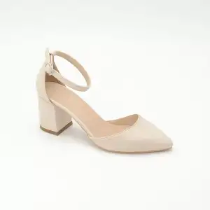 316 EST Bilekten Bantlı Bayan Ayakkabı Ten 6,5cm