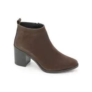 E20 ALT Hakiki Deri Bayan Bot Kahve Nubuk