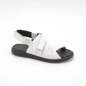 38001 PKR Hakiki Deri Bayan Sandalet Beyaz