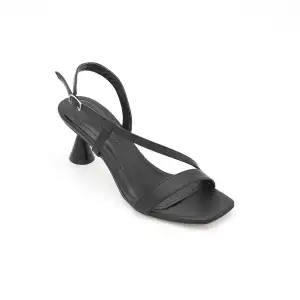 856 BNO Bantlı Bayan Ayakkabı 7 cm Siyah