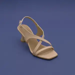 900 BNO Bantlı Bayan Ayakkabı 7 cm Ten