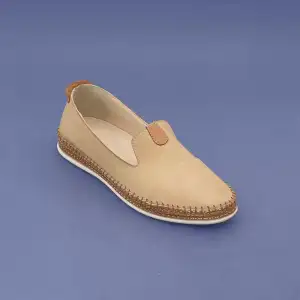 6060 AHD Hakiki Deri Comford Bayan Ayakkabı Bej