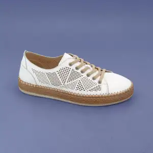 1700 MALİ Hakiki Deri Comford Bayan Ayakkabı Beyaz