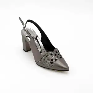 105 MTN Abiye Bayan Ayakkabı Platin 8 cm