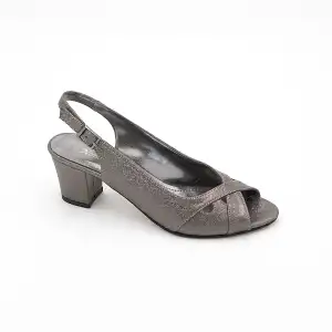 810 SRF Klasik Bayan Ayakkabı Platin 6 cm