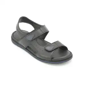 2023 Erkek Sandalet Cırtlı Siyah