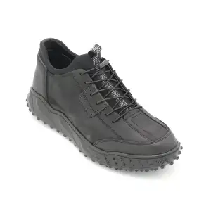 6012 Pepita Kışlık Erkek Ayakkabı Siyah Nubuk