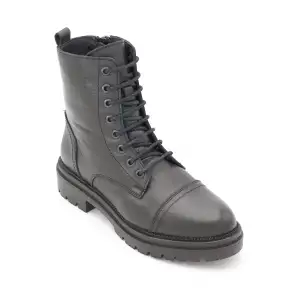 3757 SRK Hakiki Deri Bayan Postal Siyah