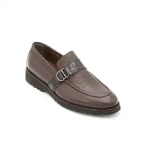 2861 Fosco Hakiki Deri Erkek Ayakkabı Kahve Eva