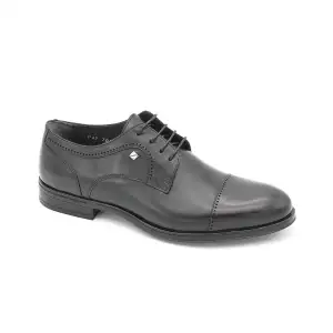 7066 Fosco Hakiki Deri Erkek Klasik Ayakkabı Siyah Termo