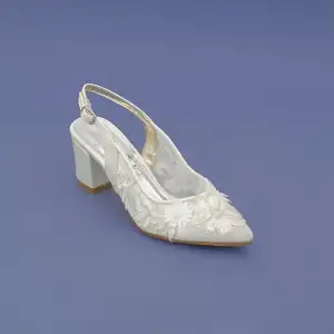 5419 OZR Abiye Bayan Ayakkabı Sedef 7 cm