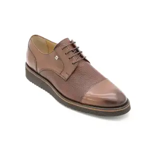 2918 Fosco Hakiki Deri Erkek Ayakkabı Taba Eva