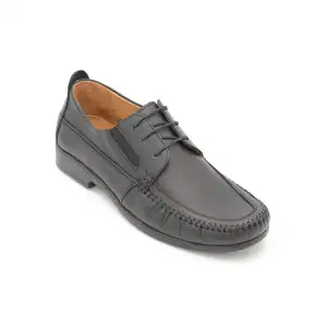 7556 SRK Hakiki Deri Comfort Erkek Ayakkabı Siyah