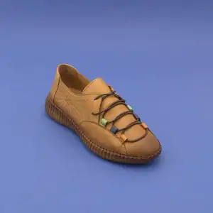 AHD 6000 Hakiki Deri  Yazlık Bayan Ayakkabı Taba