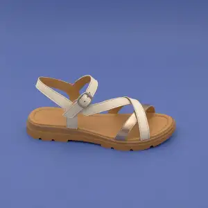 ASY 1227 Hakiki Deri Bayan Sandalet Bej