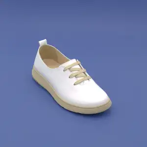 CLS 602 Hakiki Deri  Yazlık Bayan Ayakkabı Beyaz