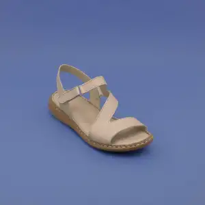 EKN 216 Hakiki Deri Bayan Sandalet Bej