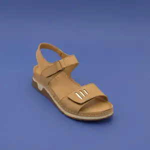 EKN M22 Hakiki Deri Bayan Sandalet Taba