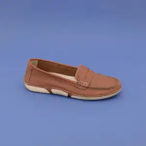 ESC 111 Hakiki Deri Loafer Bayan Babet Taba